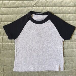 Brandy Melville black and gray t- shirt